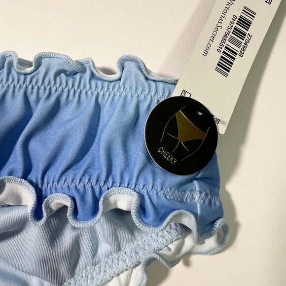 Victoria Secret 38DD L Bombshell Push Up Bikini Top Bottom Set Pastel Blue Ombre - Picture 13 of 14